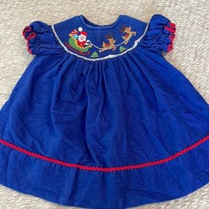 Anavini Santa smocked dresses